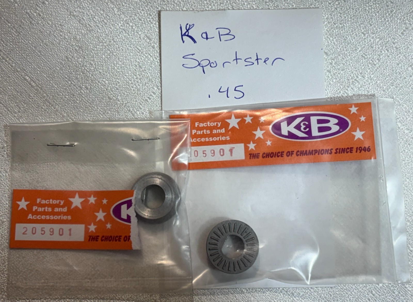 K&B SPORTSER .45 PROP DRIVE PLATE LOT OF 2     # 20-5901
