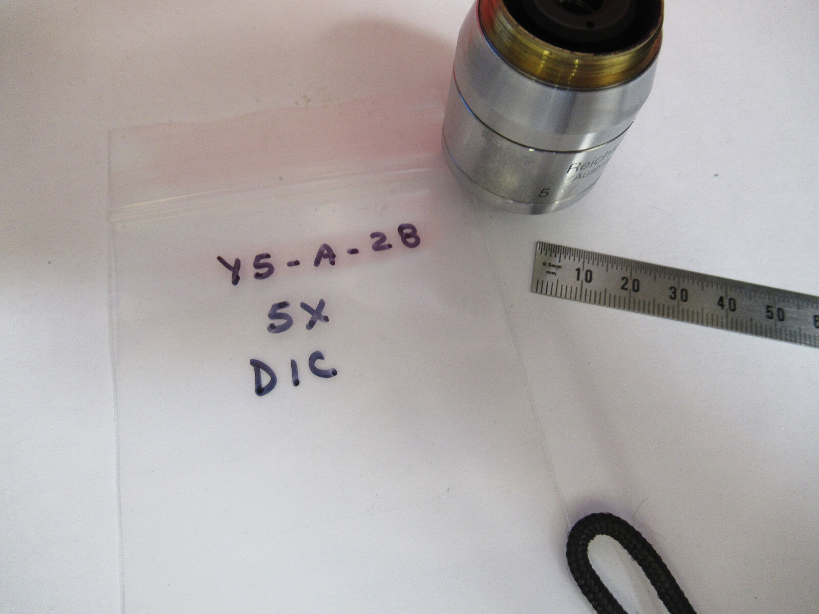 MICROSCOPE PART REICHERT POLYVAR OBJECTIVE DIC IK FLUOR 5X OPTICS Y5-A-28