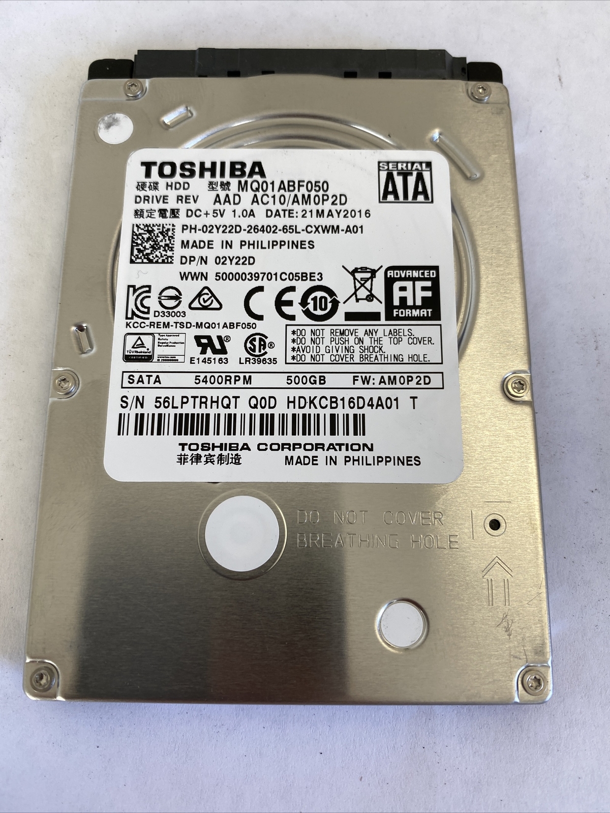 XBOX ONE X TOSHIBA 500GB INTERNAL HARD DISK DRIVE REPLACEMENT 7200RPM