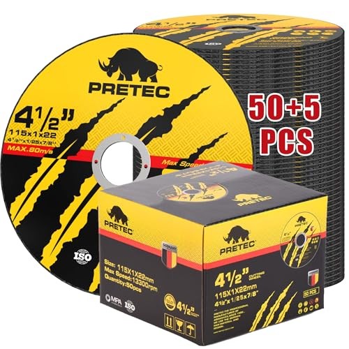 Cut Off Wheels 4-1/2",  50+5 Pack Metal Cutting Wheel,Thin 4.5” 4.5" 55Pcs