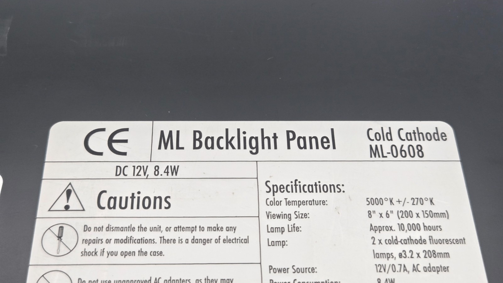 Coherent ML Backlight Panel Cold Cathode ML-0608