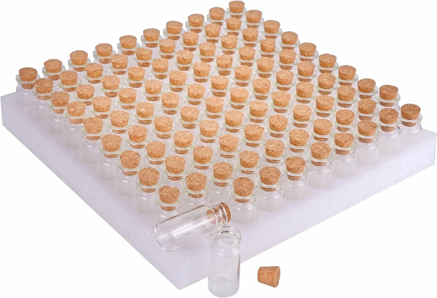 10ml Small Glass Bottles with Cork Stopperspack of 100 Vials Tiny Jars for D