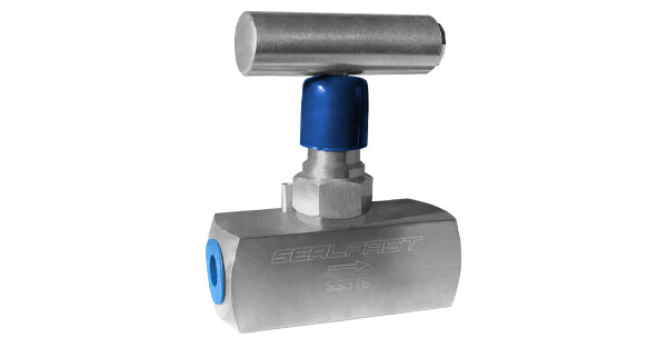 Needle Valve 1" Female NPT 6000 PSI Stainless, Delrin Seats, NACE NEW 987IN06
