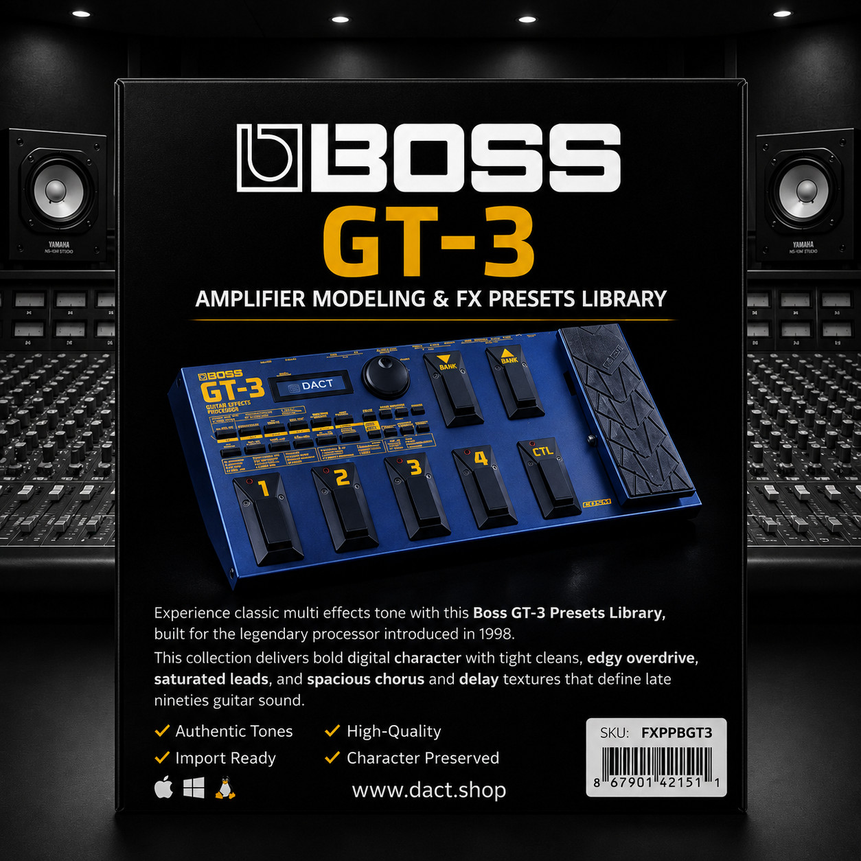 Boss GT-3 Guitar Multi-FX Presets Library
