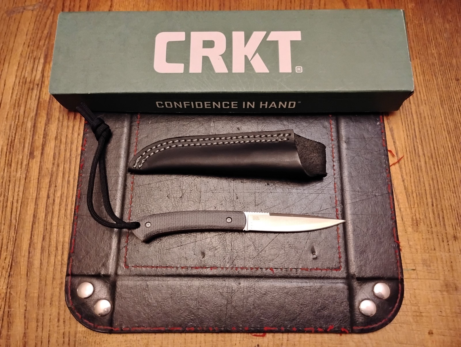 CRKT Biwa Limited Edition Knife 3" 12C27N Blade Micarta Handle & Leather Sheath