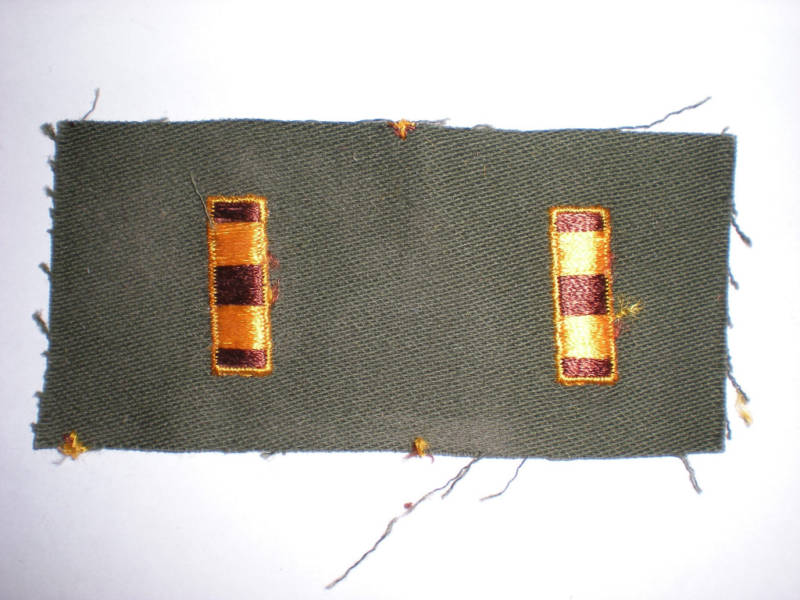US ARMY 1960'S WARRANT OFFICER 2 COLLAR INSIGNIA- GOLD
