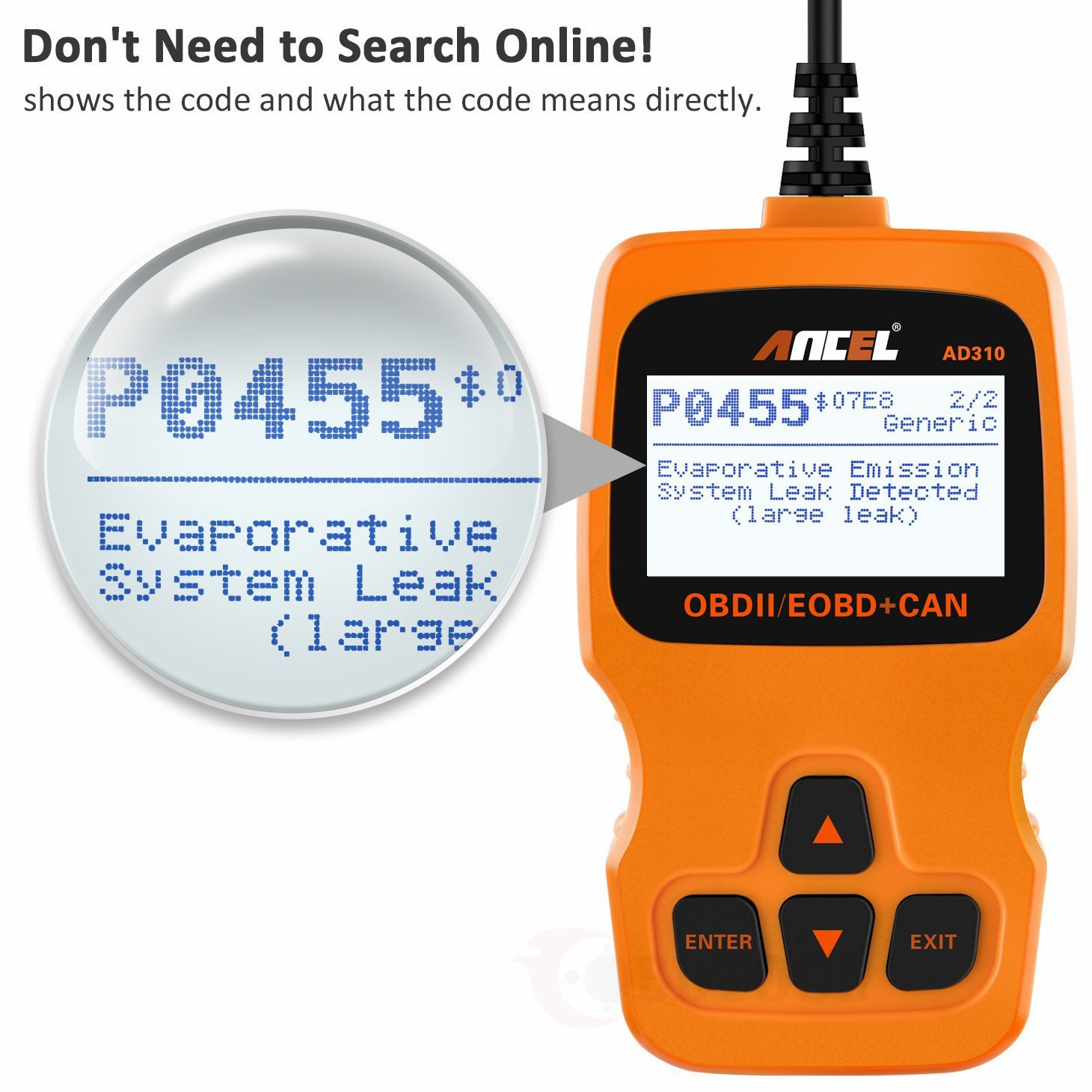 Ancel AD310 Automotive OBD2 Car Scanner Check Engine Code Reader Diagnostic Tool