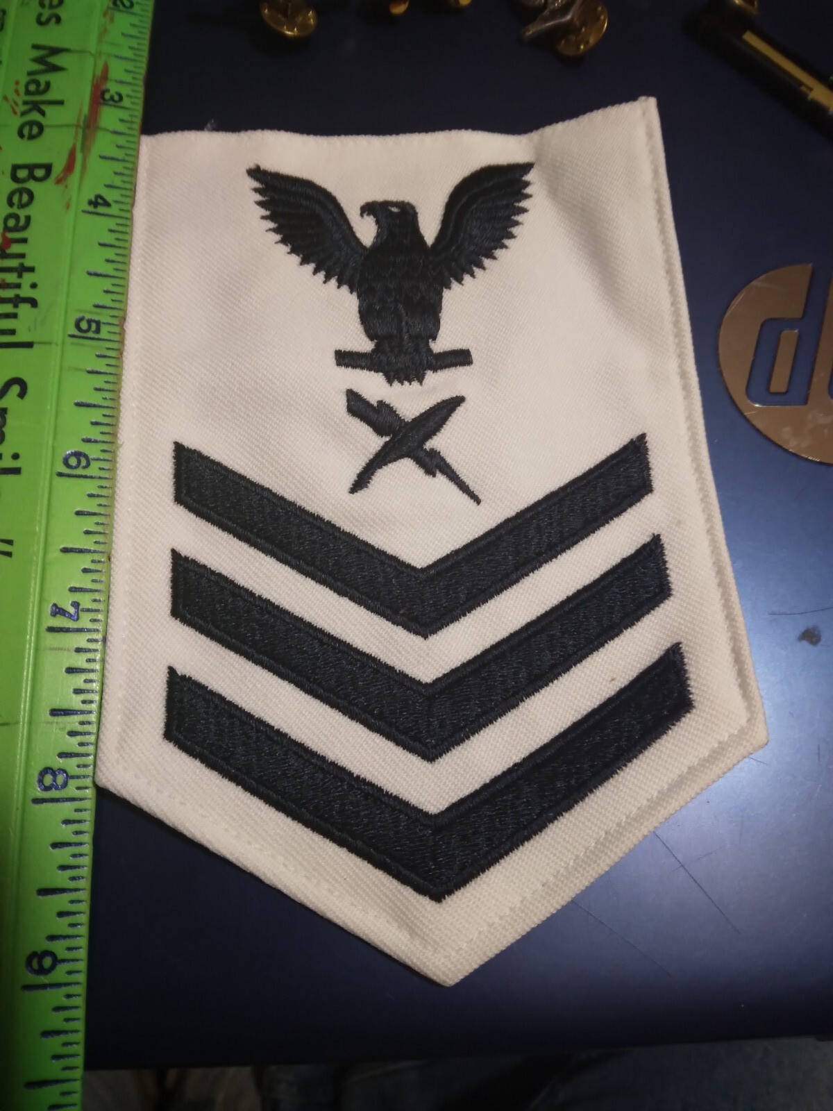 U. S. Navy Rank Patch- Communication Tech PO1 Petty Officer First Class(23-2555)