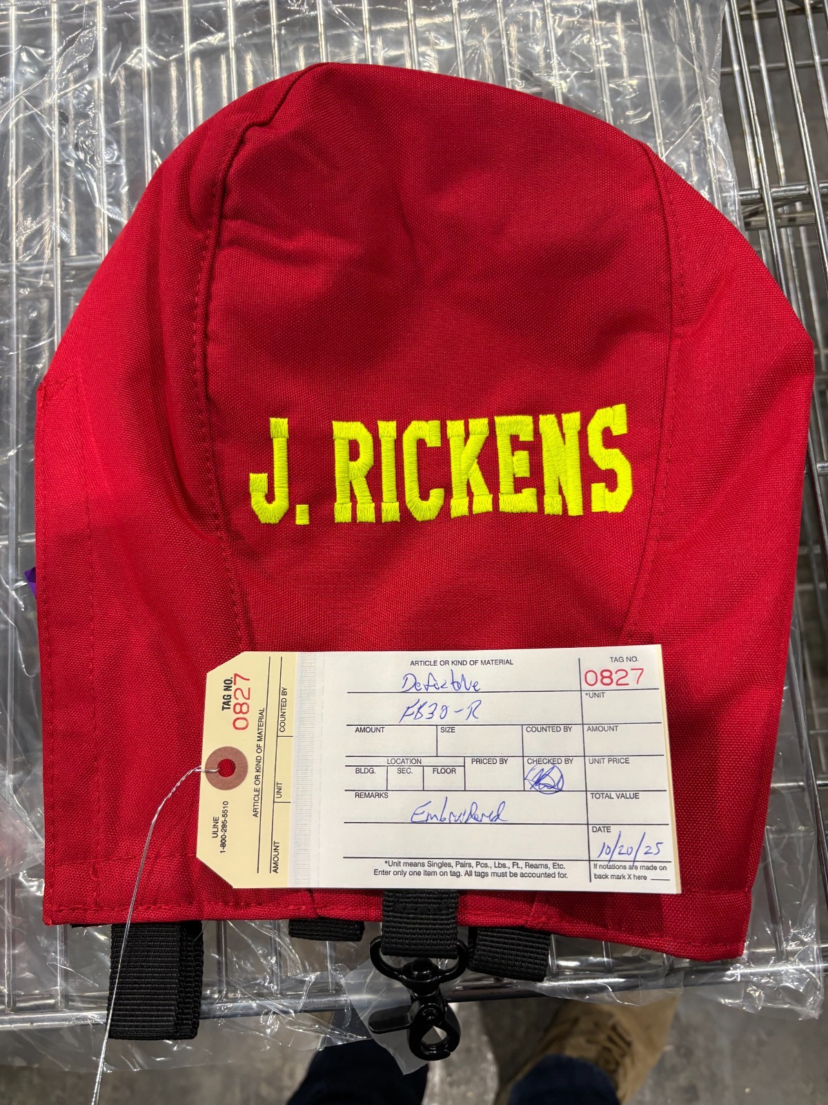 Lightning X Fireman's SCBA Air Pak Respirator Mask Bag | Embroidered | #0827