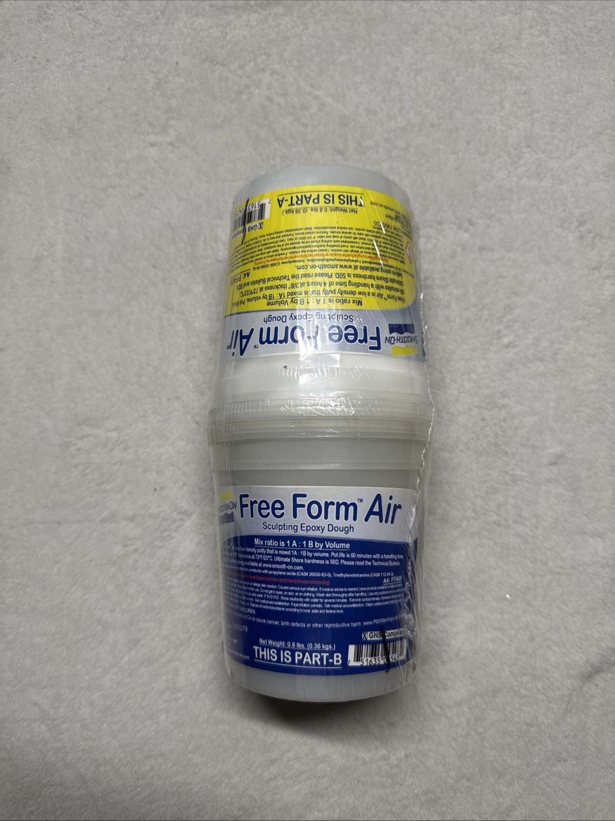 Free Form Air Mix Apply-by-Hand Epoxy Dough Part A And Part B Together