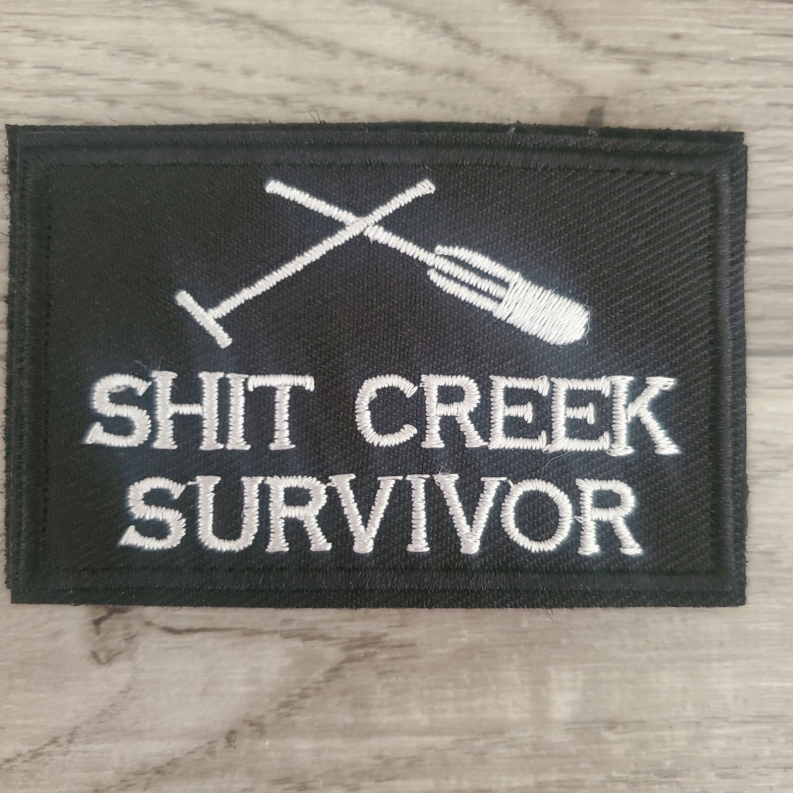 SHI$ CREEK SURVIVOR Tactical Morale Patch Hook and Loop Military