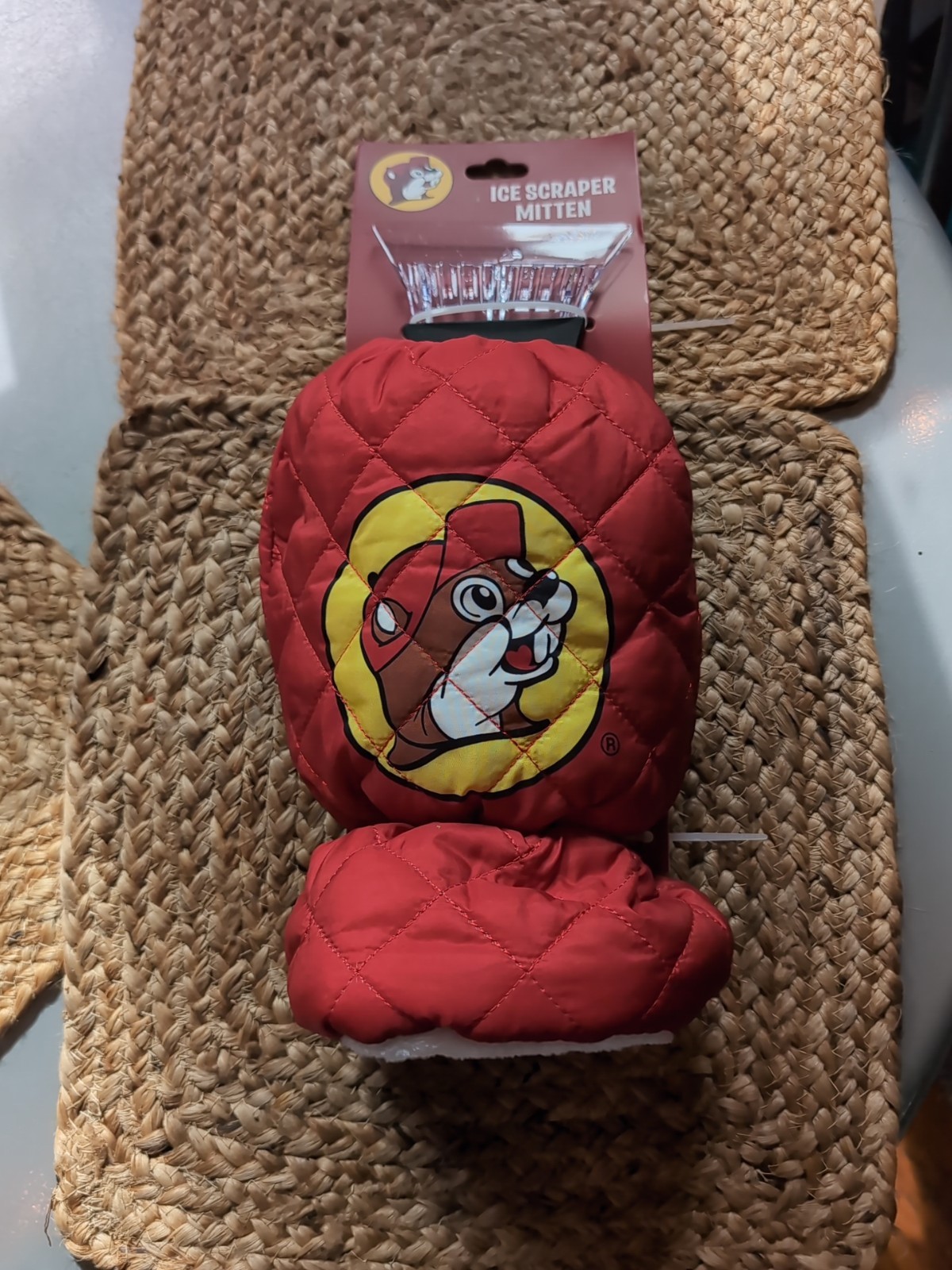 NWT Bucees Ice Scraper Warm Mitten Glove Red with Bu-cee's Logo
