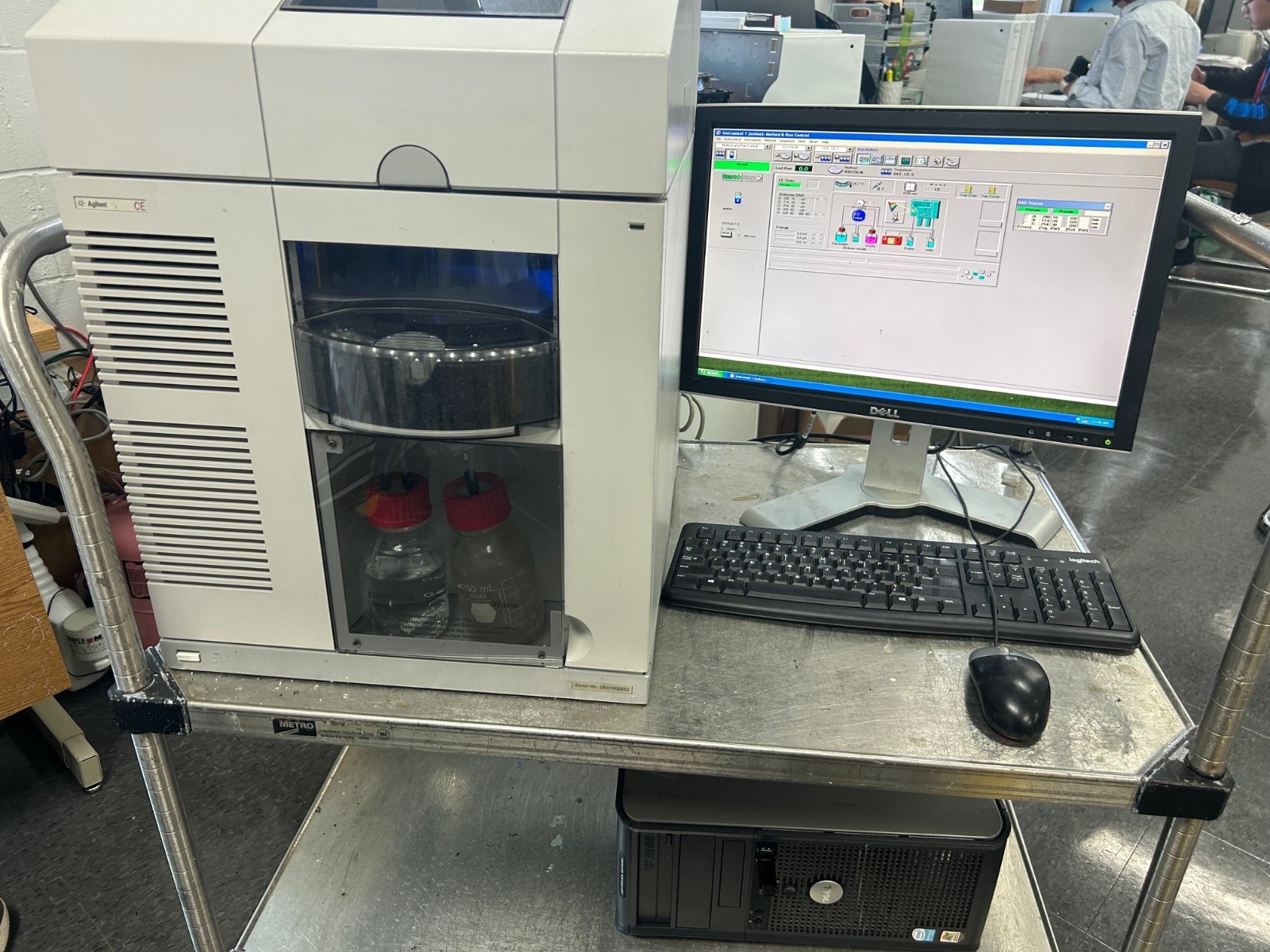Working Agilent G1600AX Capillary Electrophoresis with computer and software