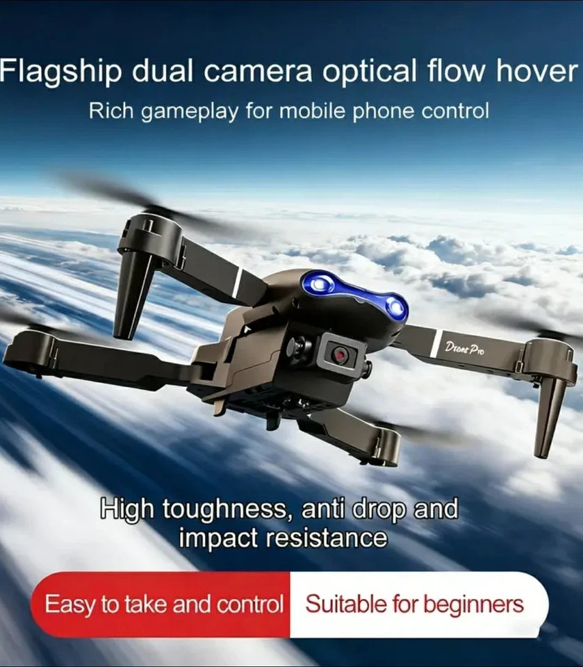 3 x E99 Pro 2026 Drone Dual Camera 2 USB Rechargeable Batteries Wi-Fi Enabled