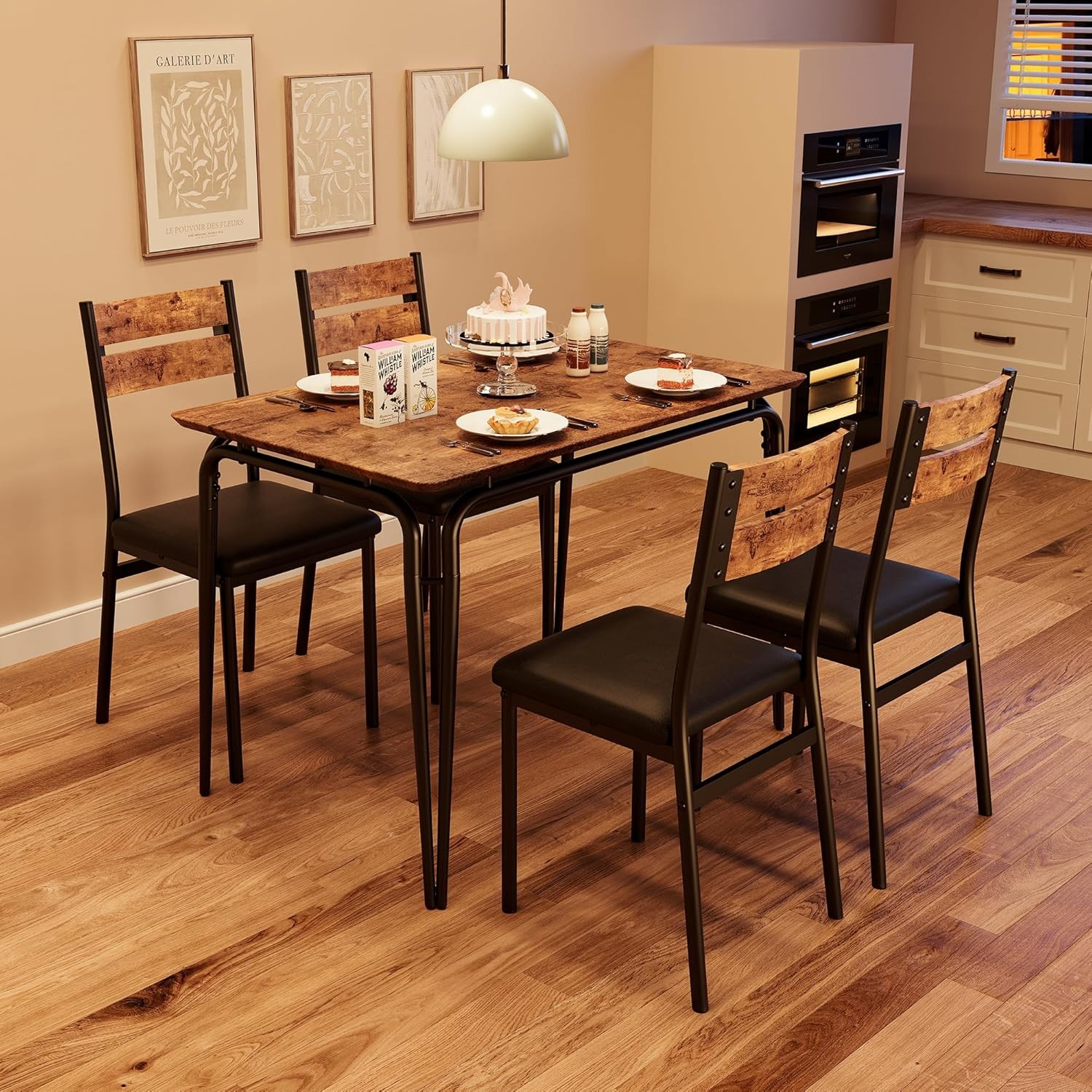 🔥Dining Table Set for 4 Kitchen Table and Chairs 5 Piece Kitchen Dining Room