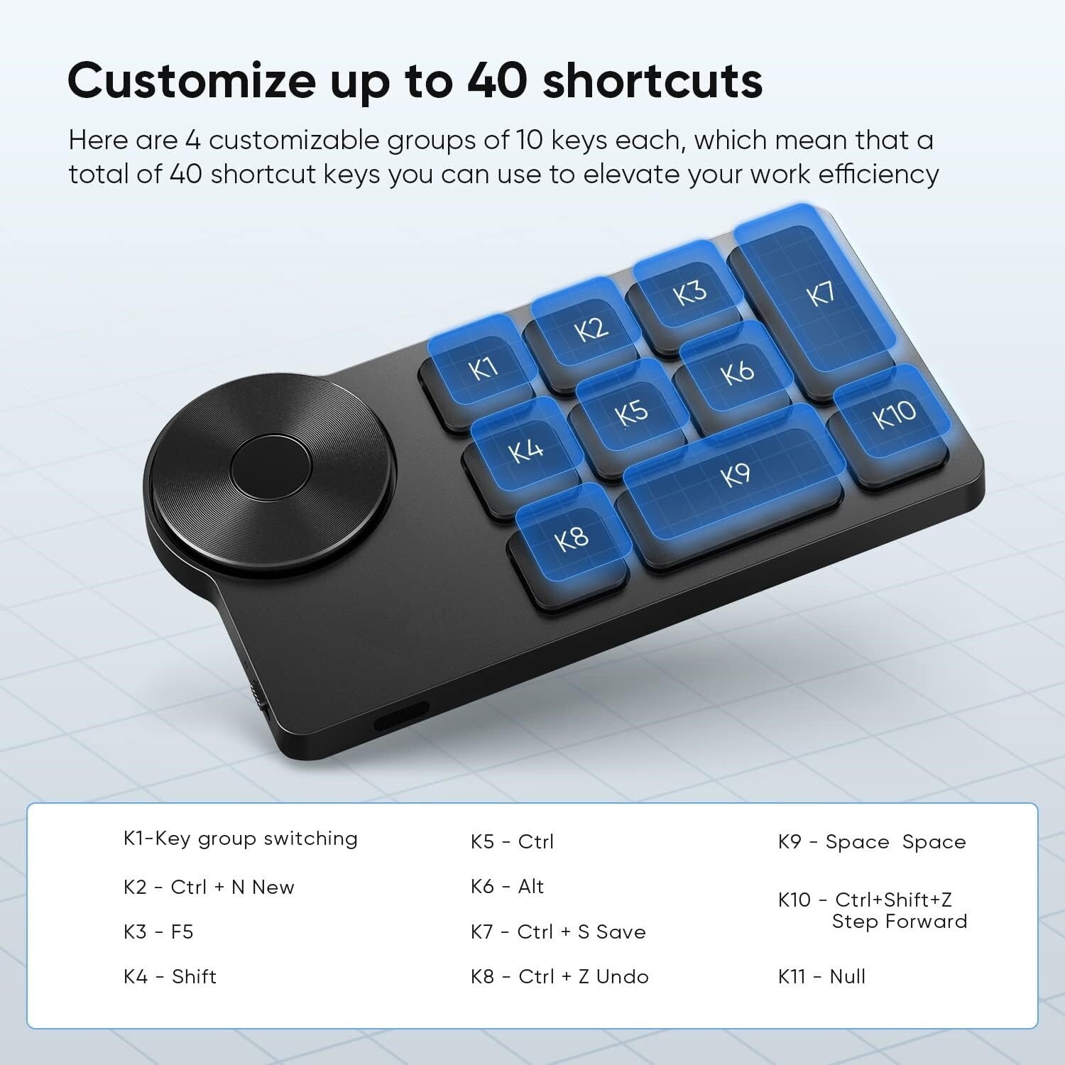 Teclado de acceso directo inalámbrico con control remoto programable Negro NUEVO