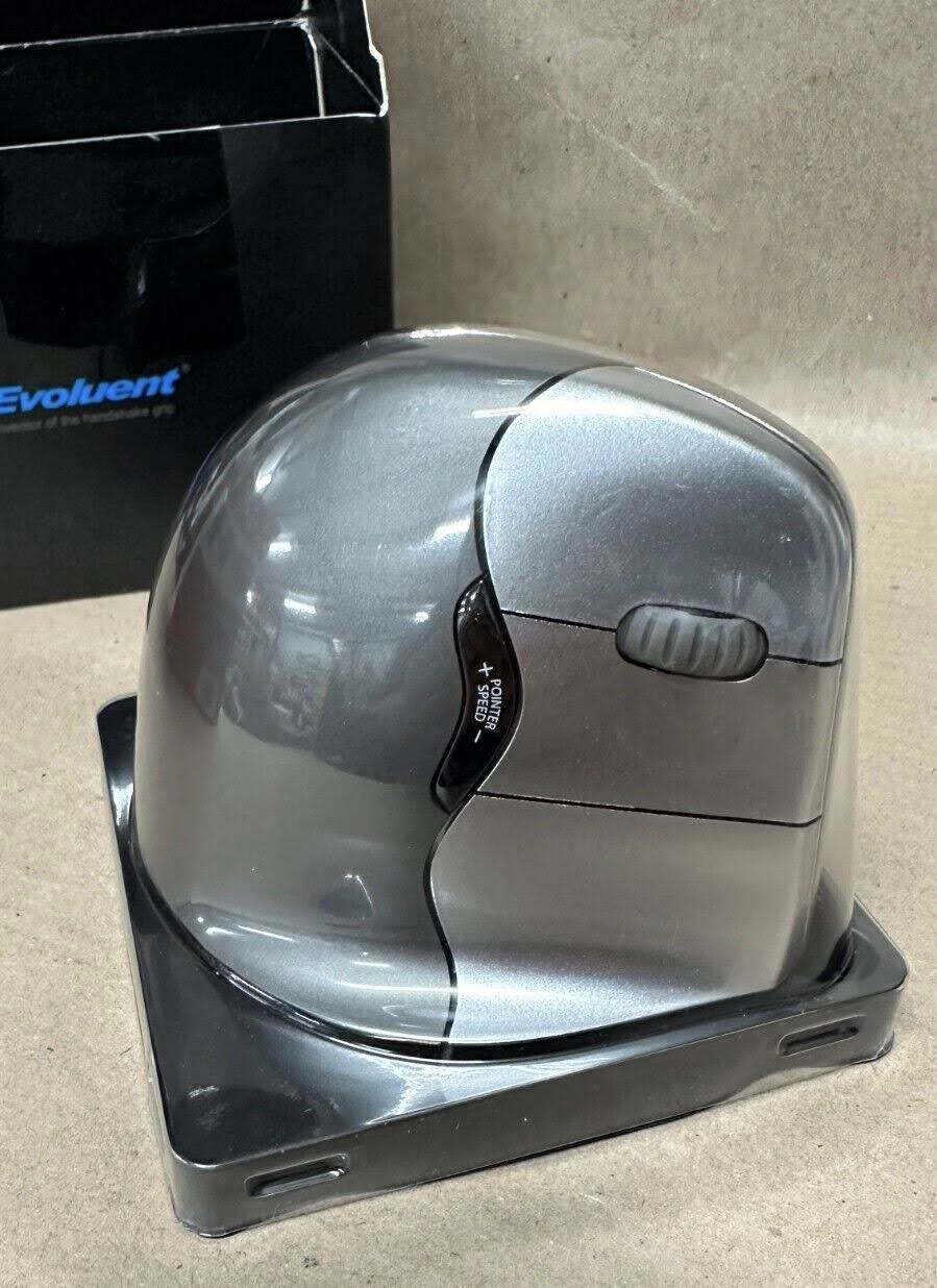 Evoluent VM4R 2600 DPI Ergonomic Vertical Mouse - Gray