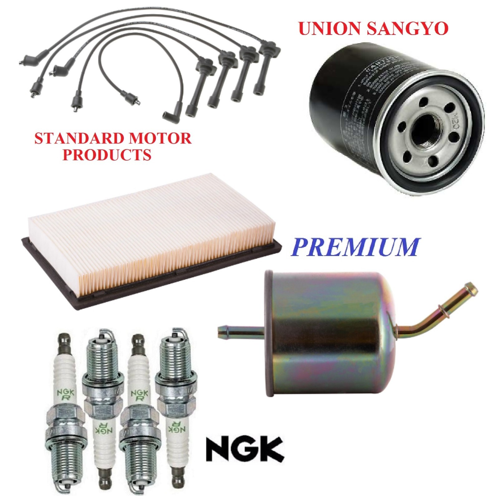 Tune Up Kit Filters Wire Spark Plugs For MAZDA 626 L4 2.0L 1993