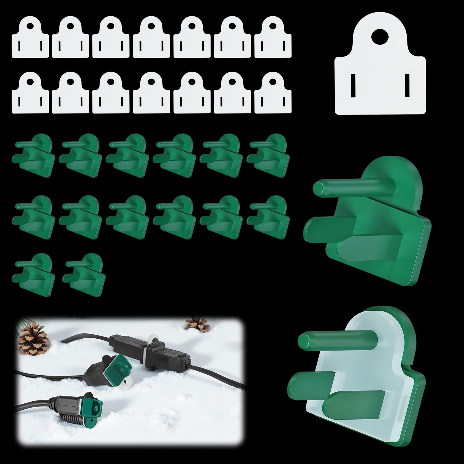 14 Sets Plug Protectors Covers and Weatherproof Gaskets, Outdoor Waterproof O...