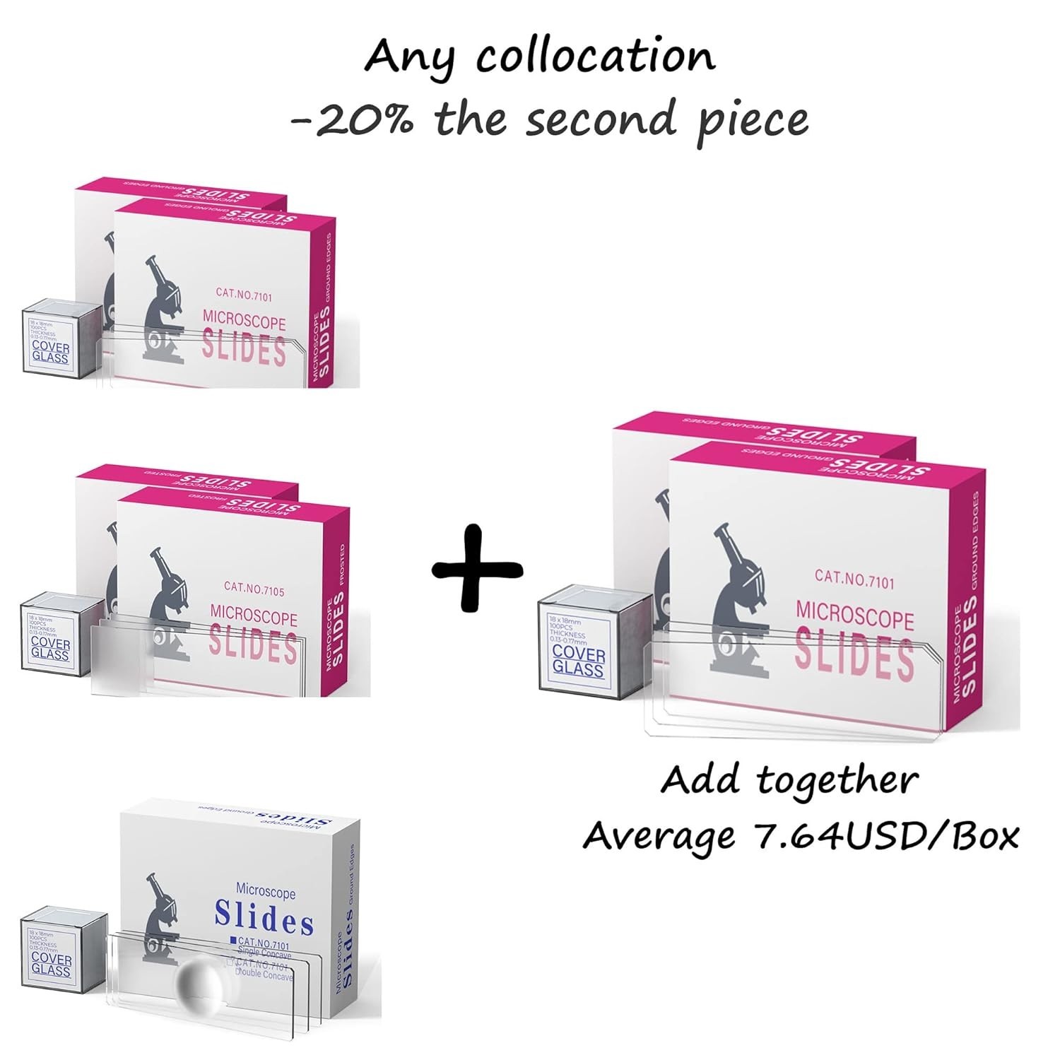 Complete Microscope Slides Set: 50 Slides & 100 22x22mm Coverslips – Pre-Cleaned
