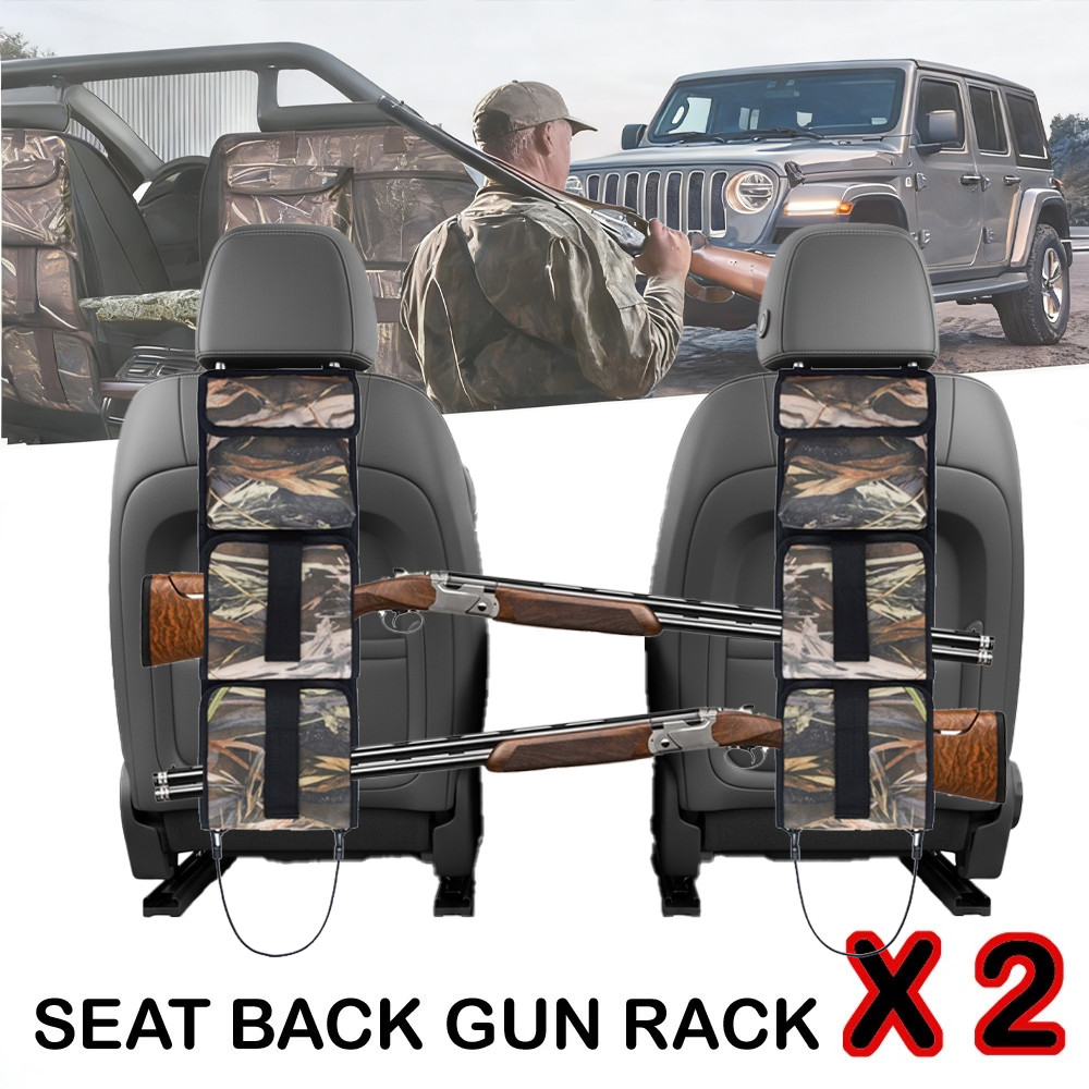 Vehicle Seat Back Gun Sling Rack Rifle Shotgun Storage for SUV Truck Cars Pickup