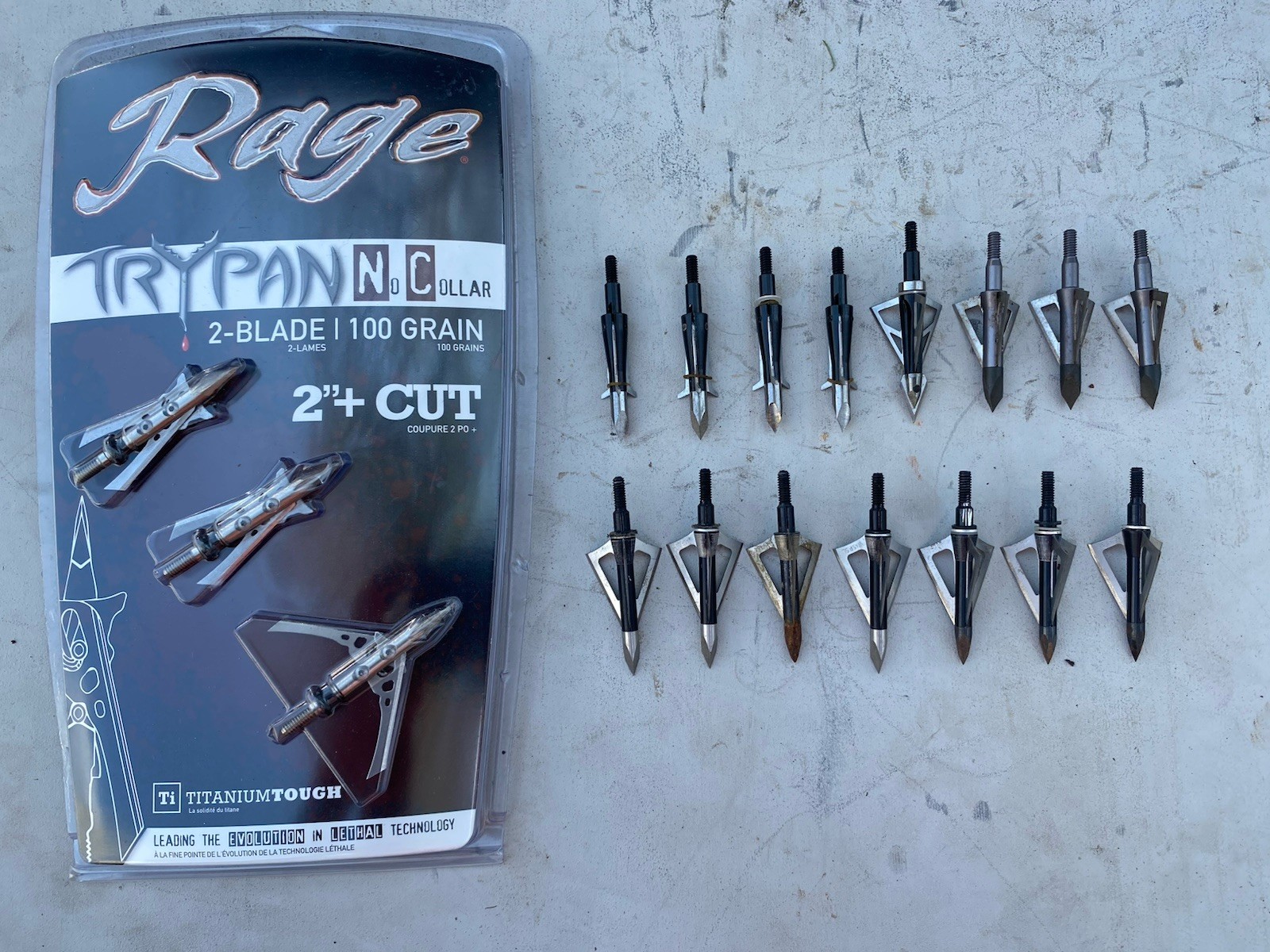 Lot Of 18 Bow Hunting Broadheads Wasp SL Muzzy 75 Rage Trypan 100g