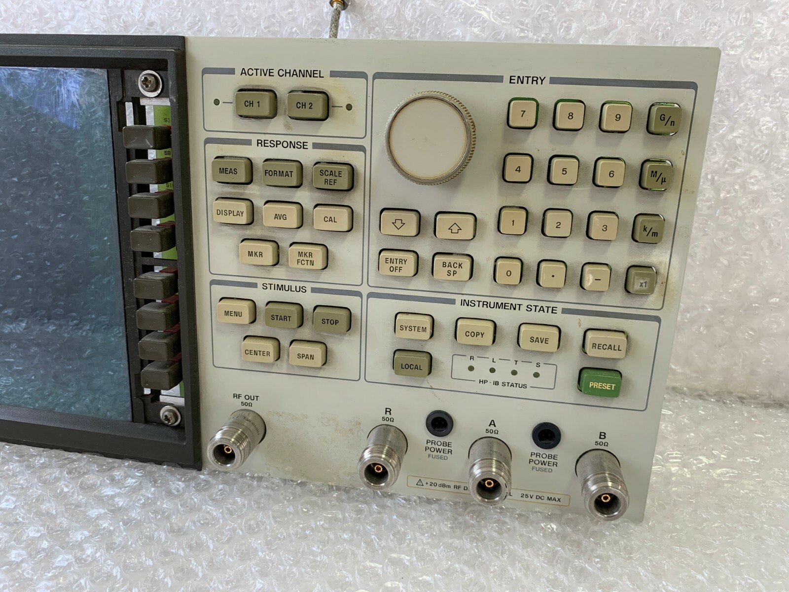 Hewlett Packard 8753A 300 GHz Network Analyzer Front panel + buttons 08753-60002