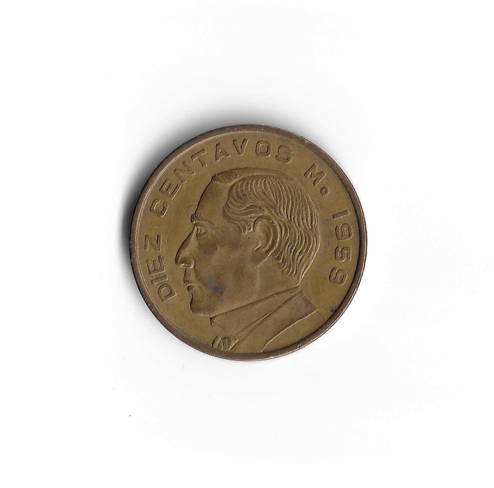 1959 Mexico - 10 Centavos - 897 - Brass - 5.5g