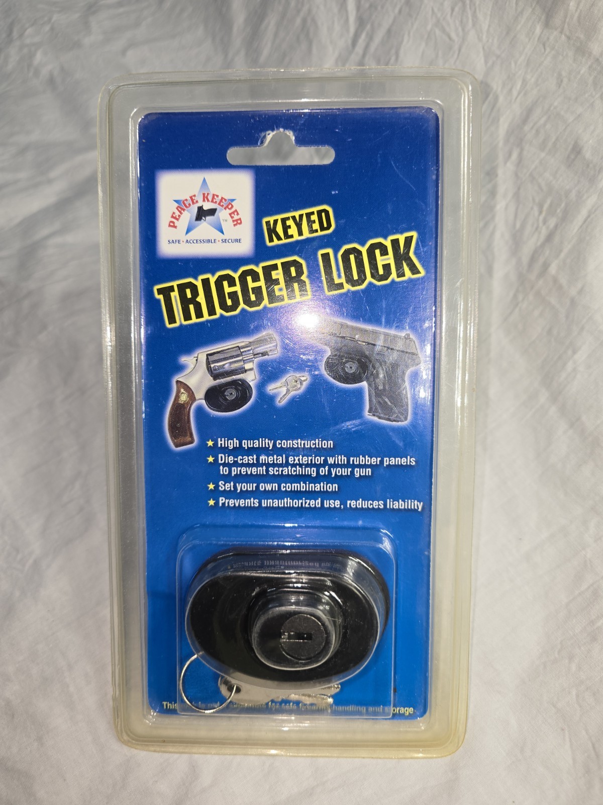 Peace Keeper Keyed Trigger Lock TL01 New Sealed PS Products
