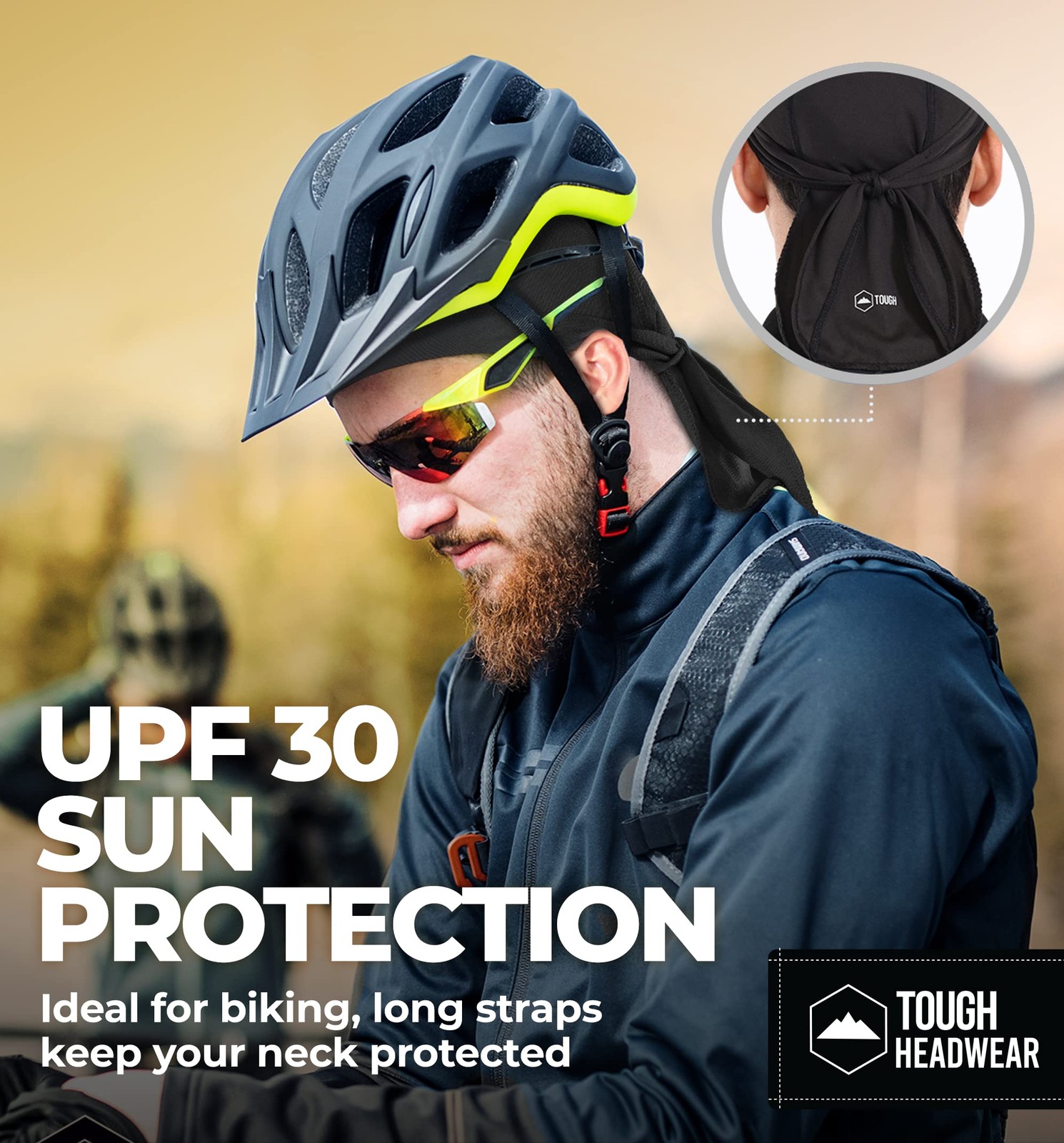 Cooling Helmet Liners - Do Rag Skull Caps for Men - One Size, Black