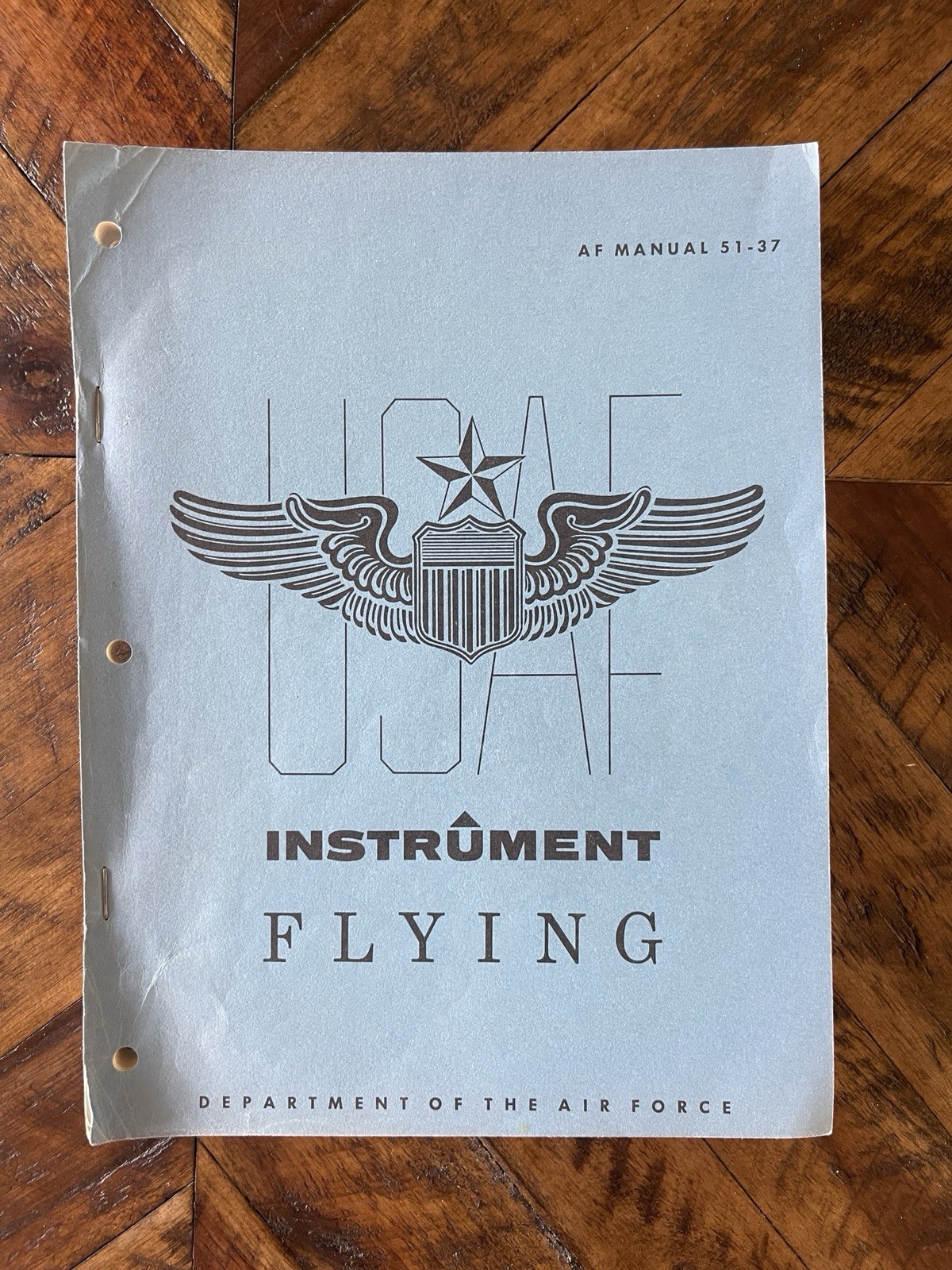Vintage Department Air Force Instrument Flying Flight Manual AFM 51-37 1960