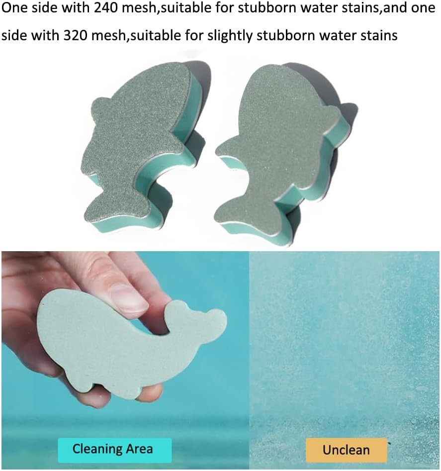 10 Pack Aquarium Glass Cleaner Sponge Algae Scraper Tool for Fish Tank Betta