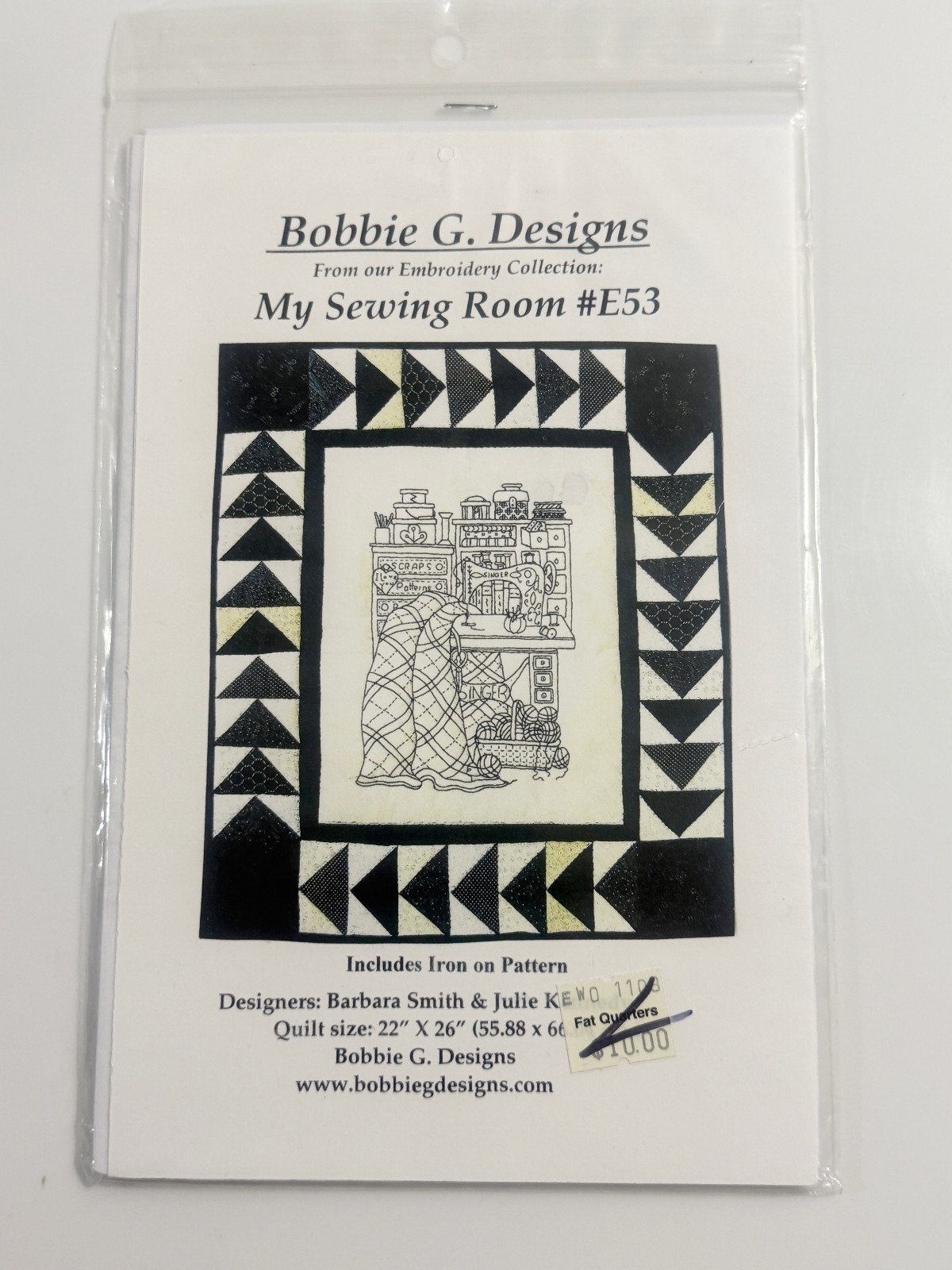 Bobbie G Designs My Sewing Room Pattern