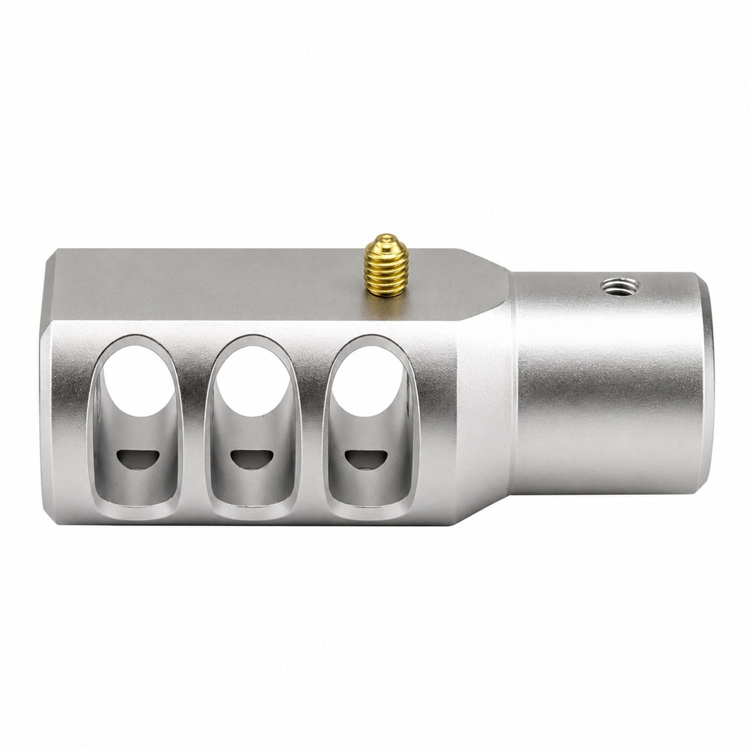 NEW SILVER Slip On Ruger 1022 10 22 Muzzle Brake Tanker Style