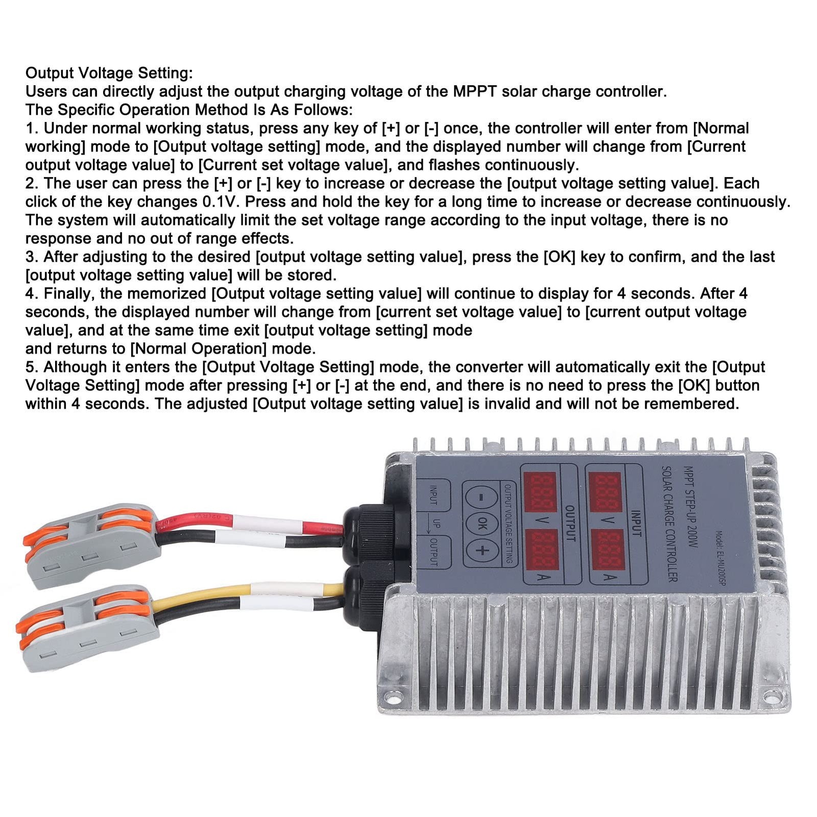 Diydeg Solar Controller Boost Mppt 2485V Voltage Led Display Adjustable Solar