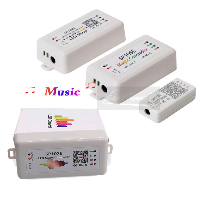 SP105E SP107E Music SP108E WiFi wireless led controller For WS2812B WS2811 LED