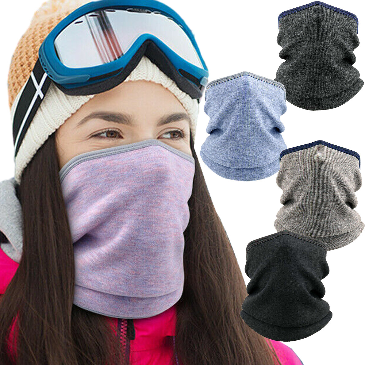 Winter Ski Mask Windproof Thermal Face Mask Bandana Neck Gaiter Warmer Headwear