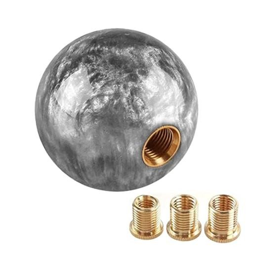 Shift knob Round Ball Marble Style Universal for Manual Automatic Vehicles Gray