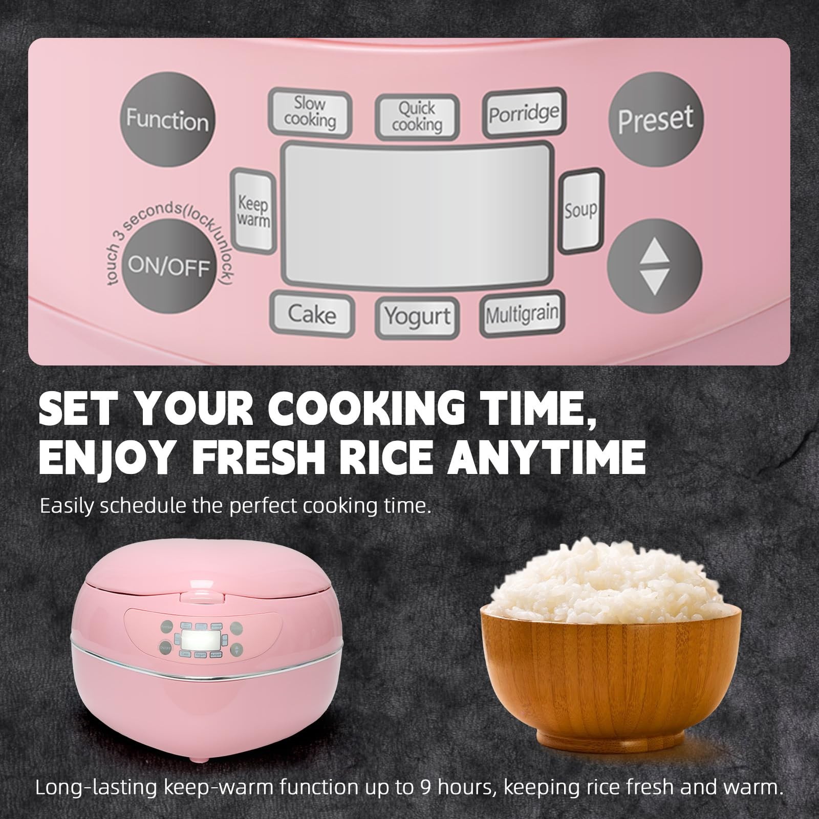 Heart Shaped Pink Rice Cooker, Small Multifunctional Peach Shape