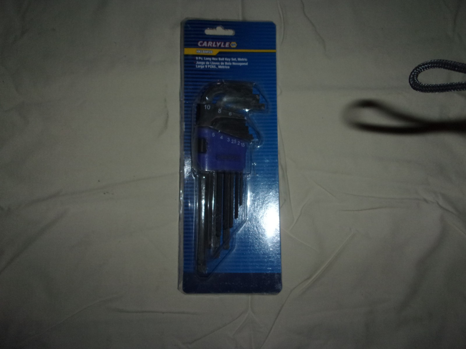 CARLYLE HKLBMS9 9pc LONG HEX BALL KEY SET METRIC