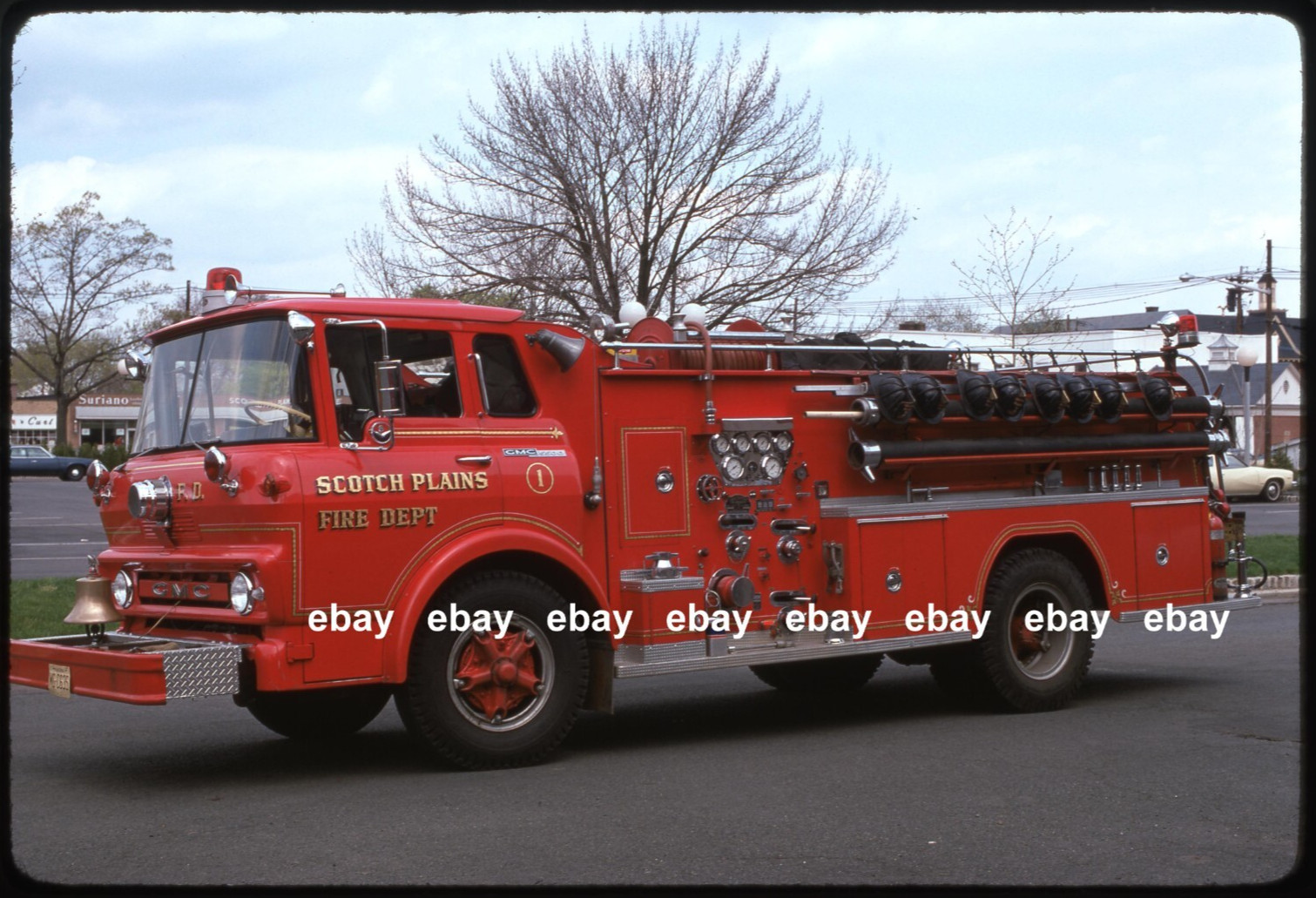 Scotch Plains NJ 1961 GMC Great Eastern pumper Fire Apparatus Slide