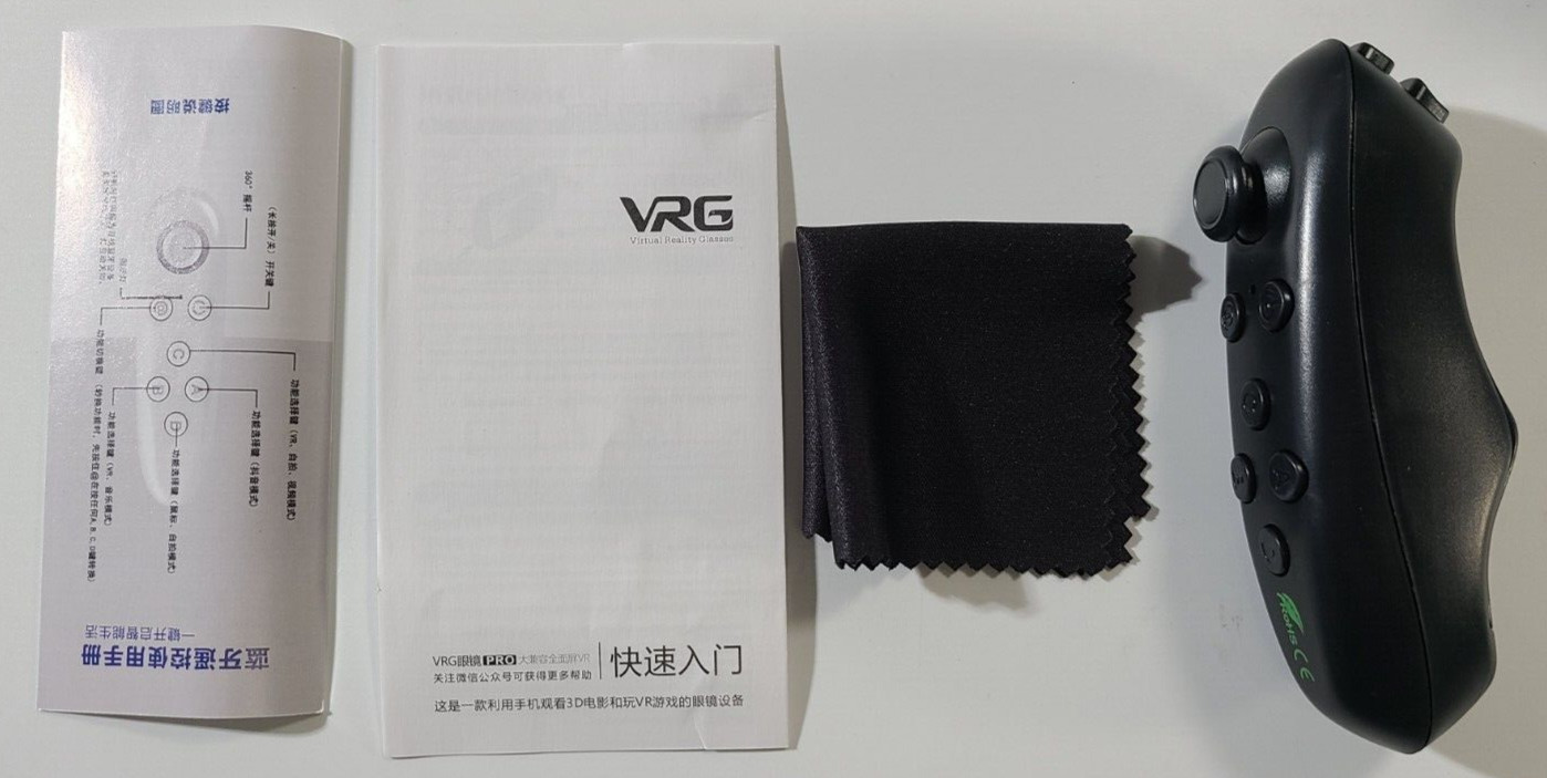 VRG Pro Virtual Reality Glasses with Controller, Black