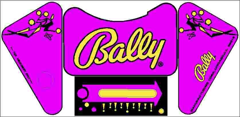 Old Chicago Pinball Machine Apron Decal Set