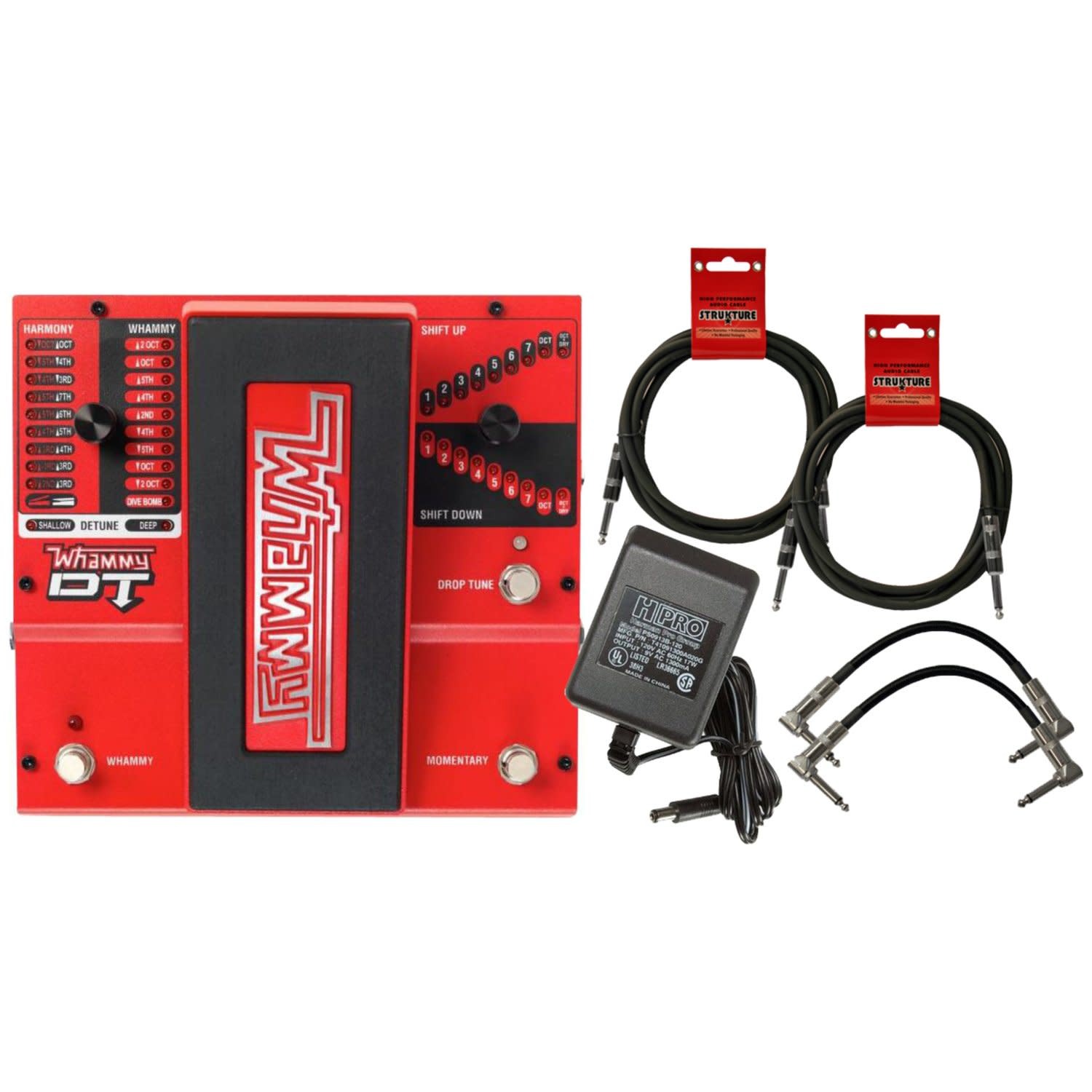 Digitech Whammy DT Wah Pedal w/Power Supply and 4 Cables