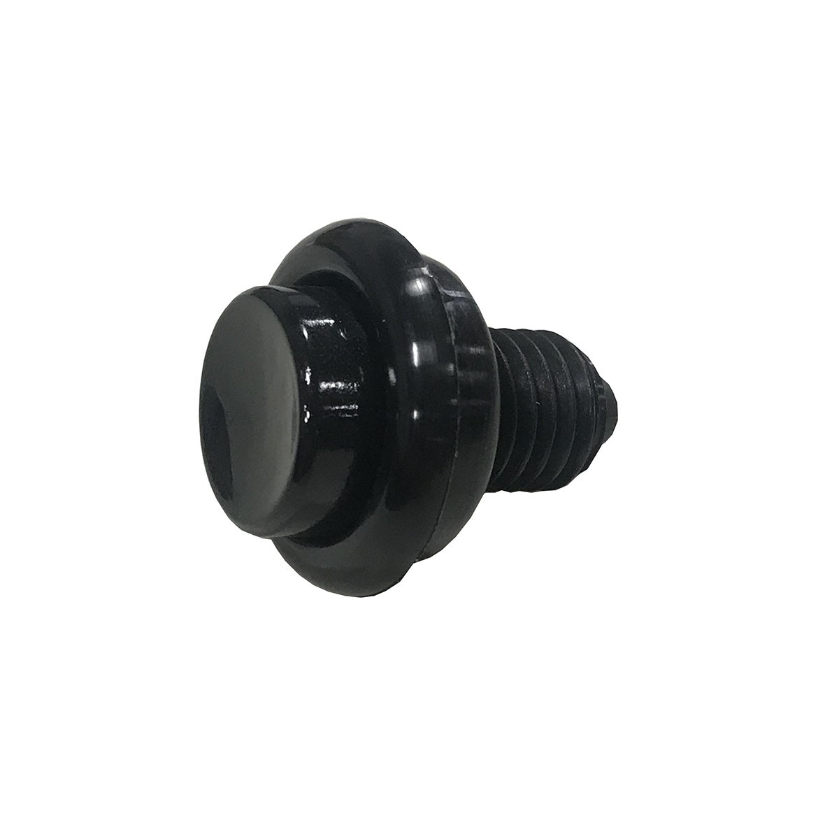Black Opaque Flipper Button - 1 1/8" Shaft with Spring - A-16883-7
