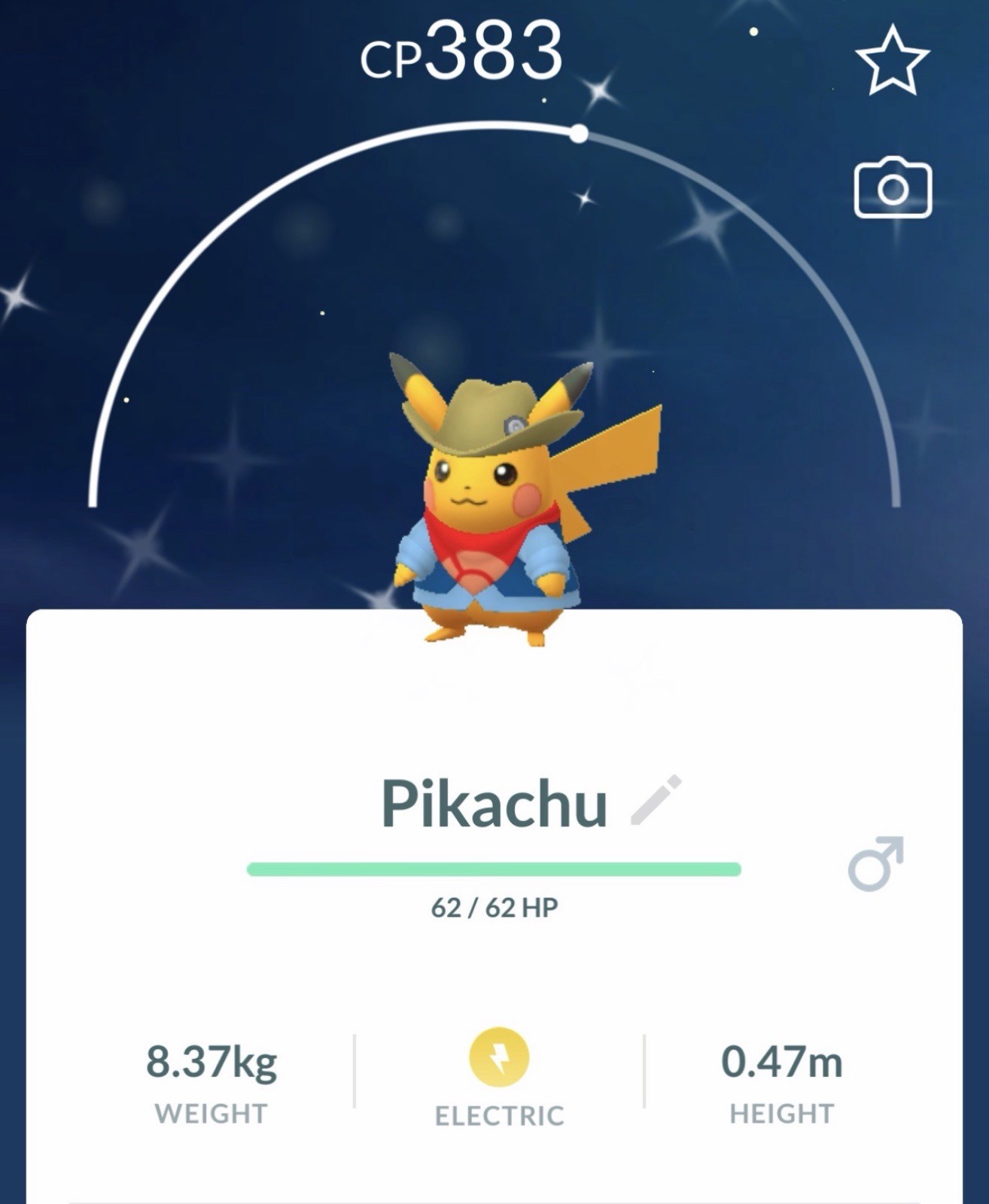 Shiny Pikachu Excavator Costume Pokemon Gen1 Go Same/30 day Pokémon Read Desc