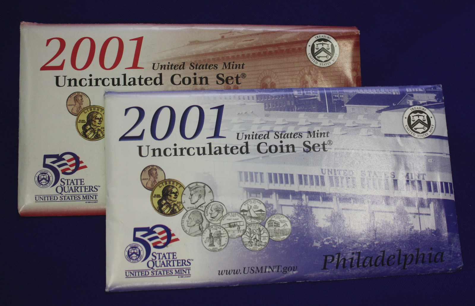 2001 UNCIRCULATED Genuine U.S. MINT SETS ISSUED BY U.S. MINT
