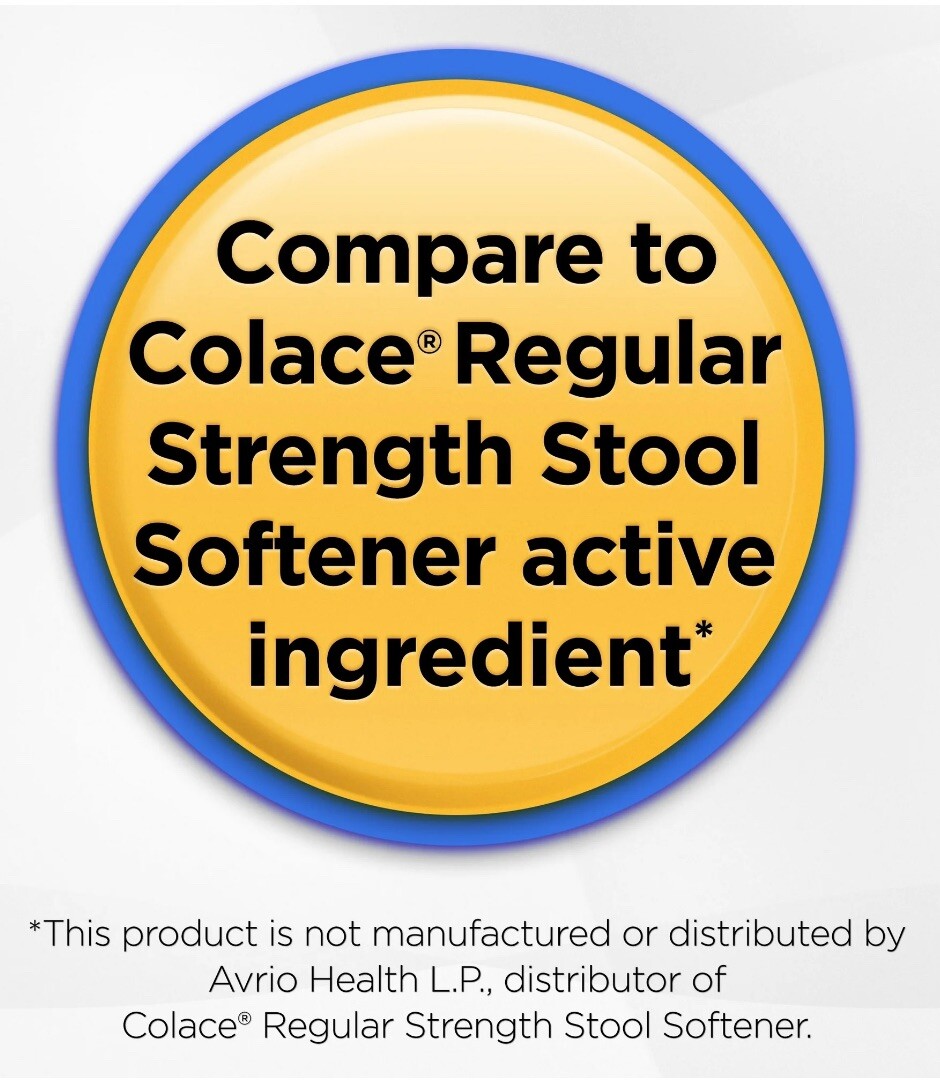 Equate Stool Softener Laxative Softgels for Constipation 140 count