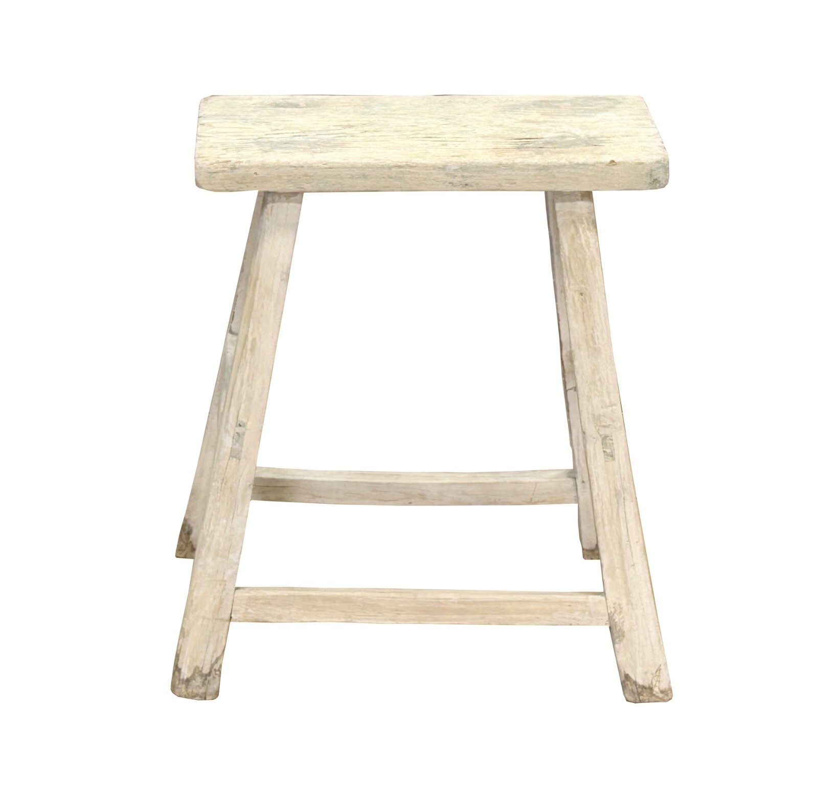 Rustic Raw Rough Wood Grain Rectangle Slim Stool Bench Side Table ws4629