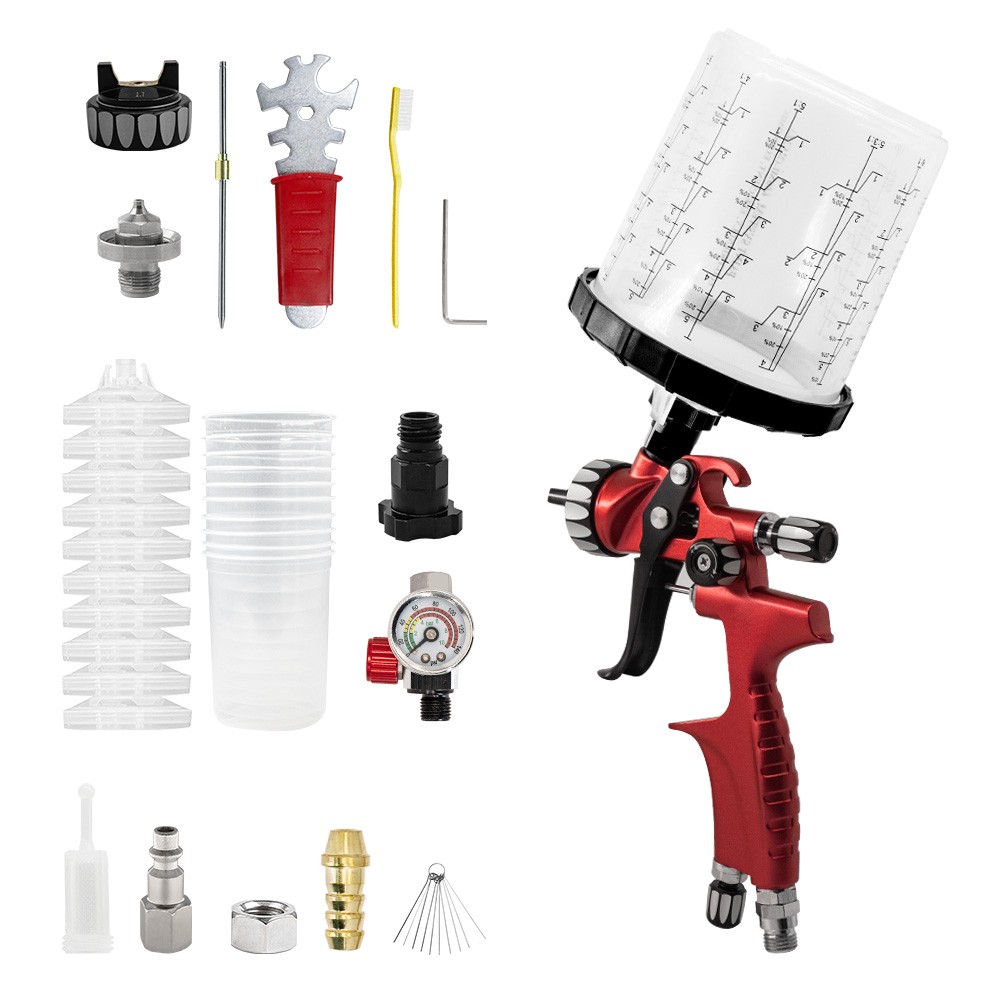 HVLP Air Spray Gun Kit w/21Oz 10*Disposable Paint Cups, 1.3mm Nozzle Paint Gun